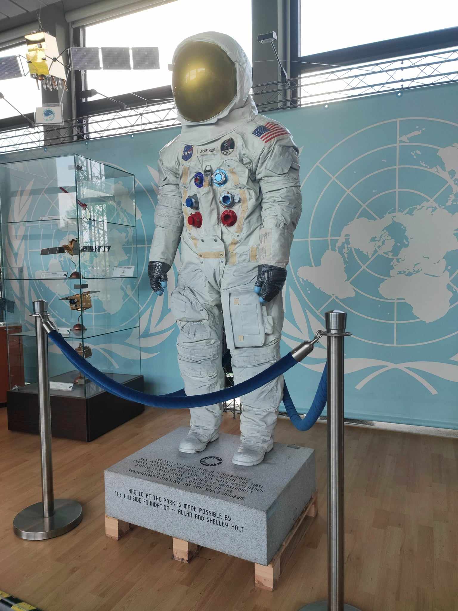 Replica of Neil Armstrong's spacesuit
