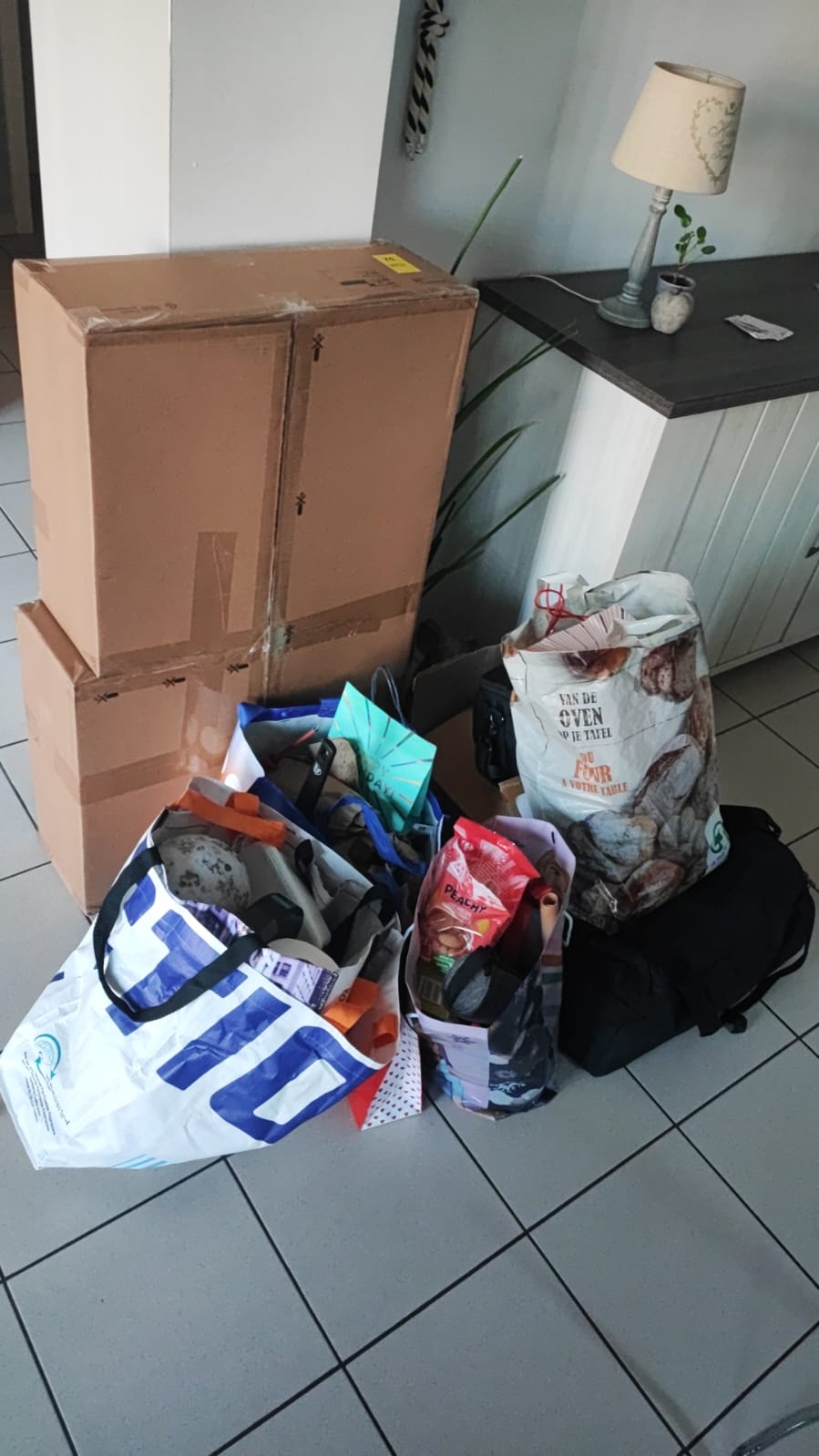 Luggage packed for the move