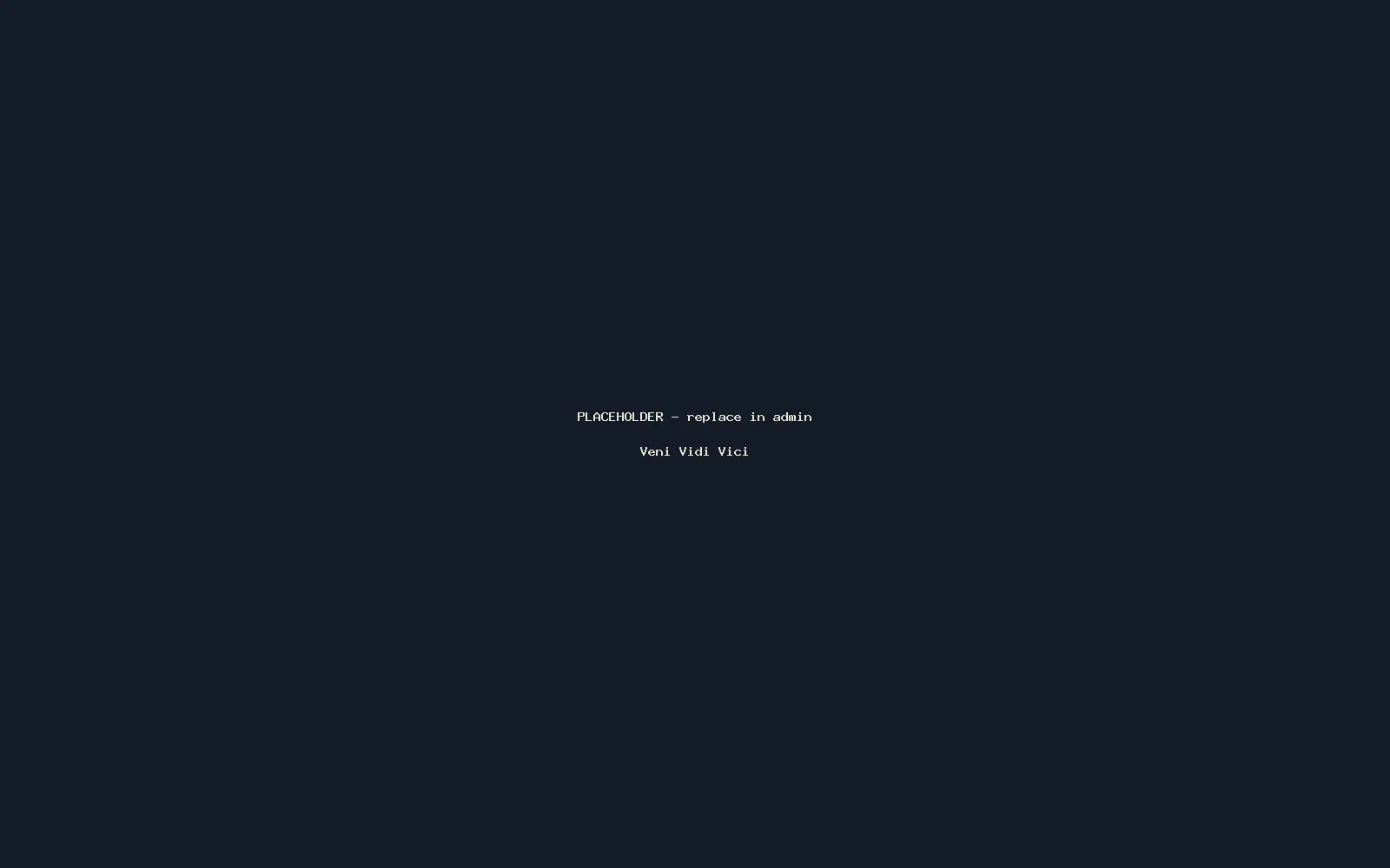 Placeholder image for Veni Vidi Vici